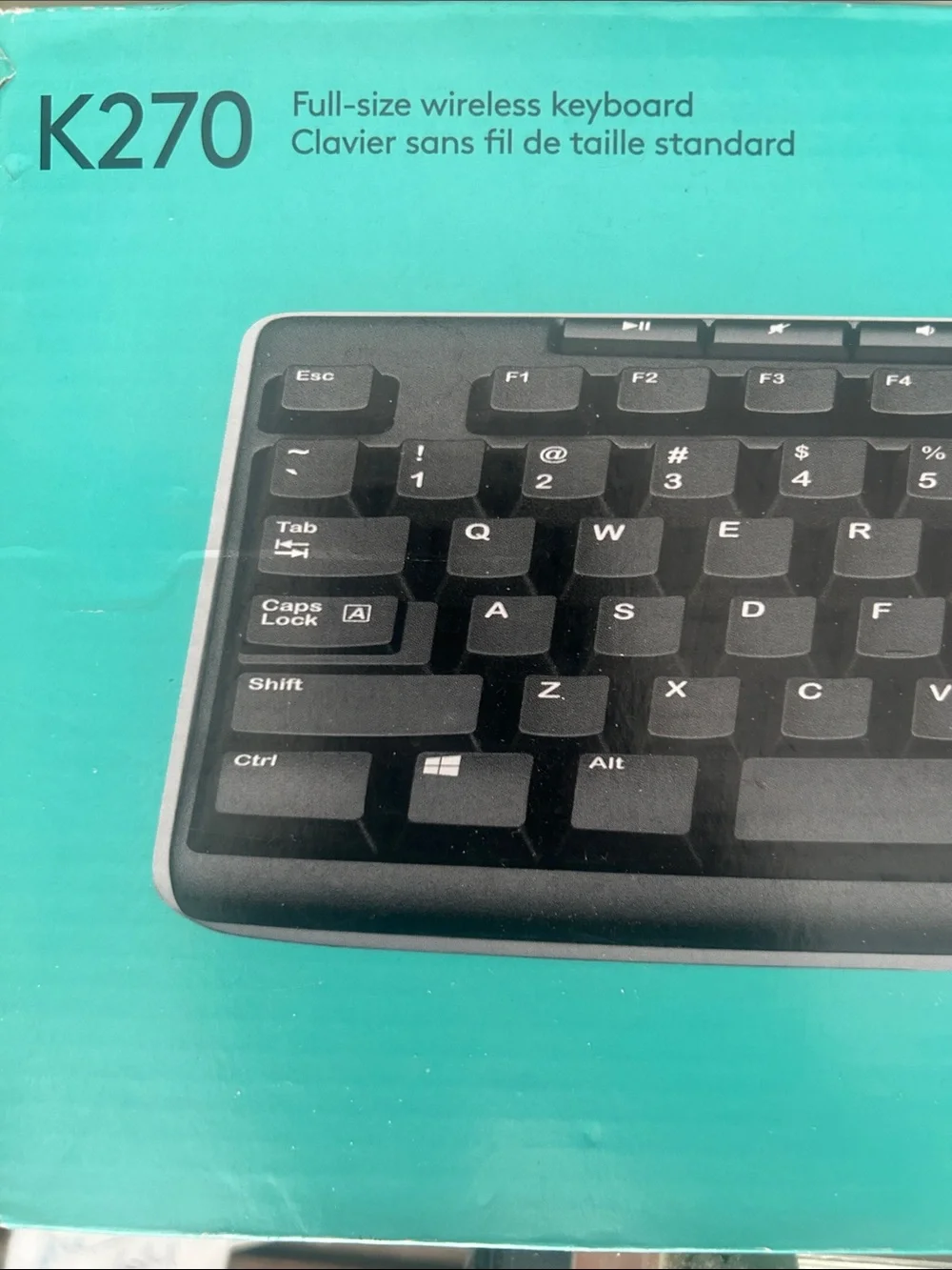 Logitech Black Wireless Keyboard K270 - Full-Size Layout